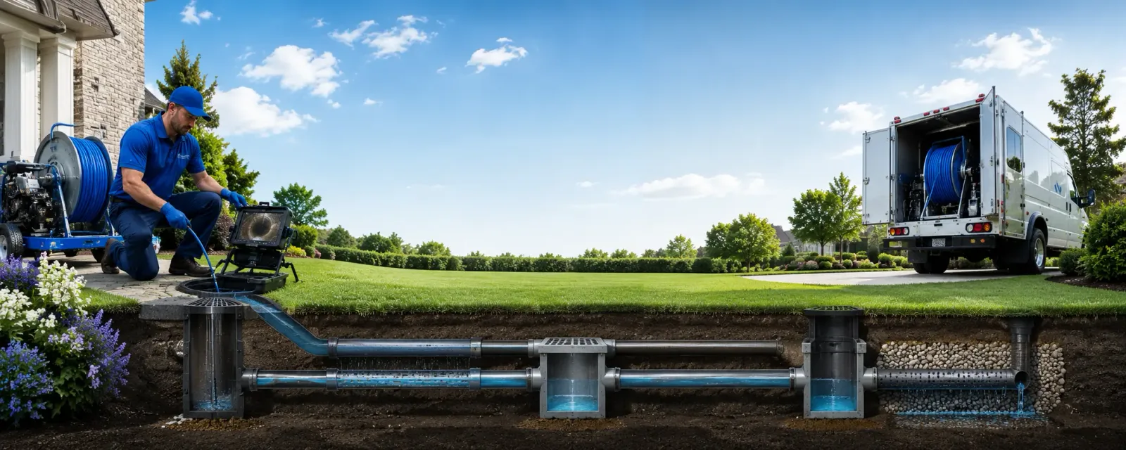 Outdoor drain cleaning information for New York Mills, MN